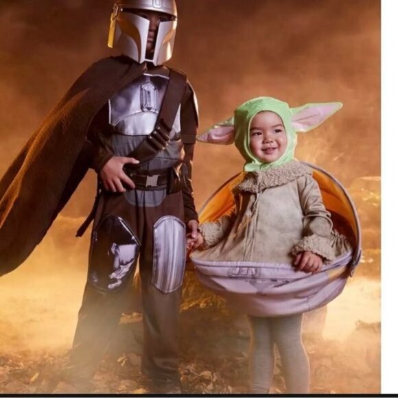 Disney Star Wars The Mandalorian Grogu Yoda Toddlers Costume Size 3 - Picture 5 of 8